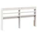 Miniatyrbilde 6 av 10: vidaXL Hodegavl med hyller hvit 150 cm heltre furu