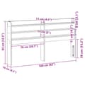 Miniatyrbilde 10 av 10: vidaXL Hodegavl med hyller hvit 150 cm heltre furu