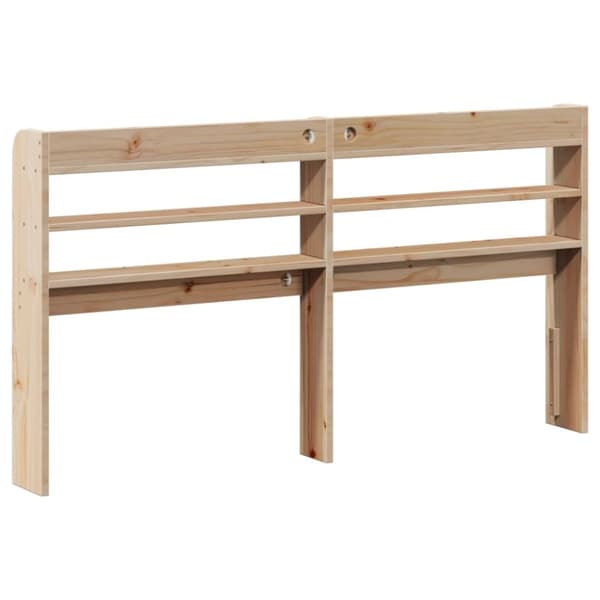 vidaXL Hodegavl med hylle 140 cm heltre furu