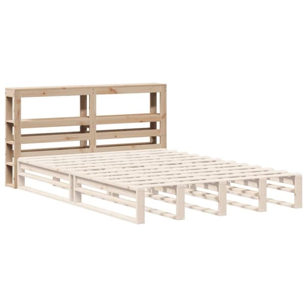 vidaXL Hodegavl med hylle 150 cm heltre furu
