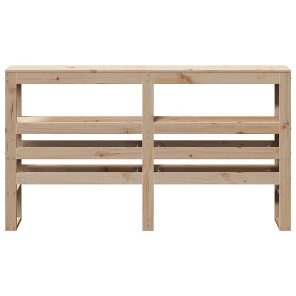 vidaXL Hodegavl med hylle 120 cm heltre furu