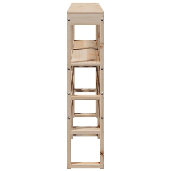vidaXL Hodegavl med hylle 120 cm heltre furu