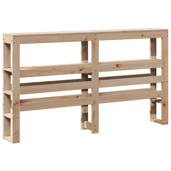 vidaXL Hodegavl med hylle 120 cm heltre furu