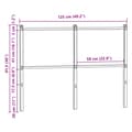 Miniatyrbilde 7 av 7: vidaXL Hodegavl brun eik 120 cm konstruert tre og stål