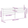 Pikkukuva 10 / 10: vidaXL Sängynpääty hyllyillä 180 cm täysi mänty