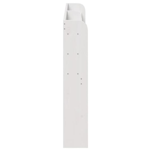 vidaXL Sängynpääty hyllyillä valkoinen 150 cm täysi mänty