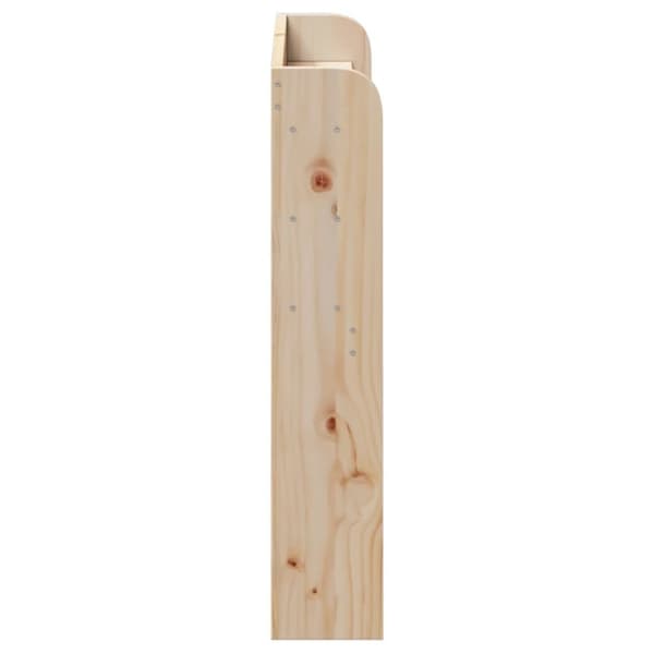 vidaXL Huvudgavel med hyllor 75 cm massiv furu