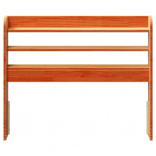 vidaXL Hodegavl med hyller voksbrun 75 cm heltre furu