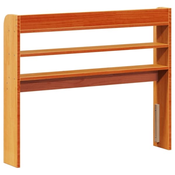 vidaXL Hodegavl med hyller voksbrun 75 cm heltre furu