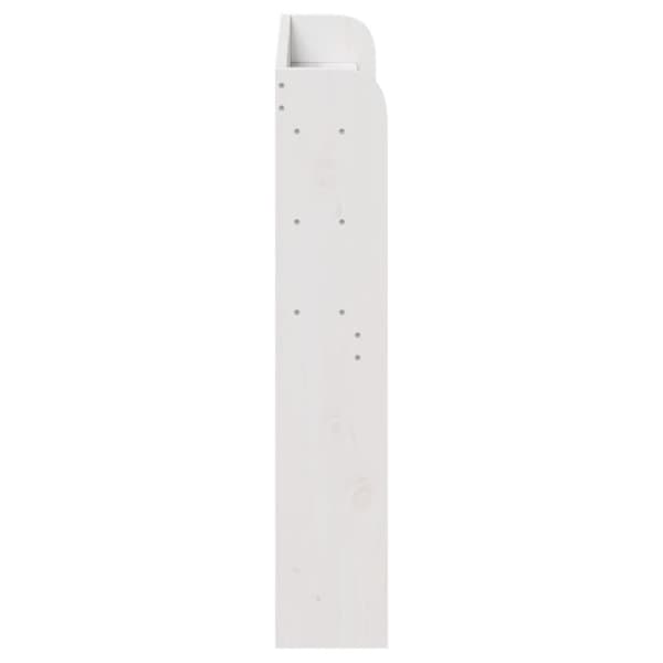 vidaXL Huvudgavel med hyllor vit 100 cm massiv furu