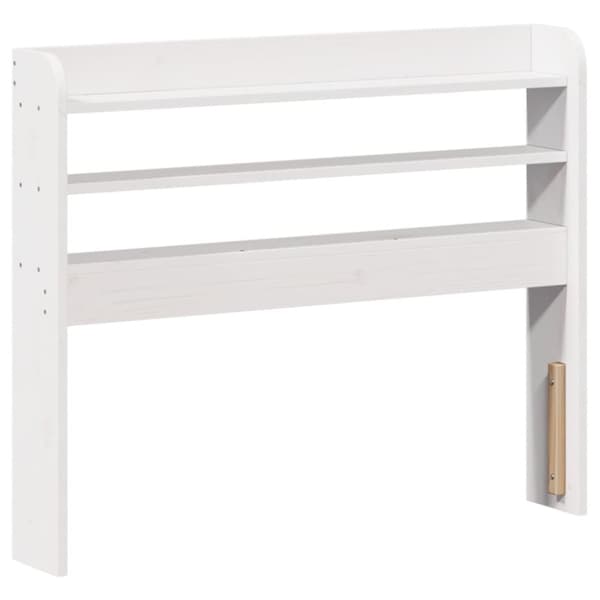 vidaXL Hodegavl med hyller hvit 75 cm heltre furu