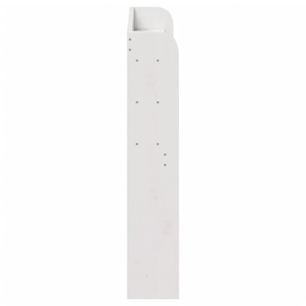 vidaXL Hodegavl med hyller hvit 75 cm heltre furu