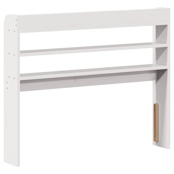 vidaXL Hodegavl med hyller hvit 75 cm heltre furu
