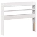Miniatyrbilde 1 av 10: vidaXL Hodegavl med hyller hvit 75 cm heltre furu
