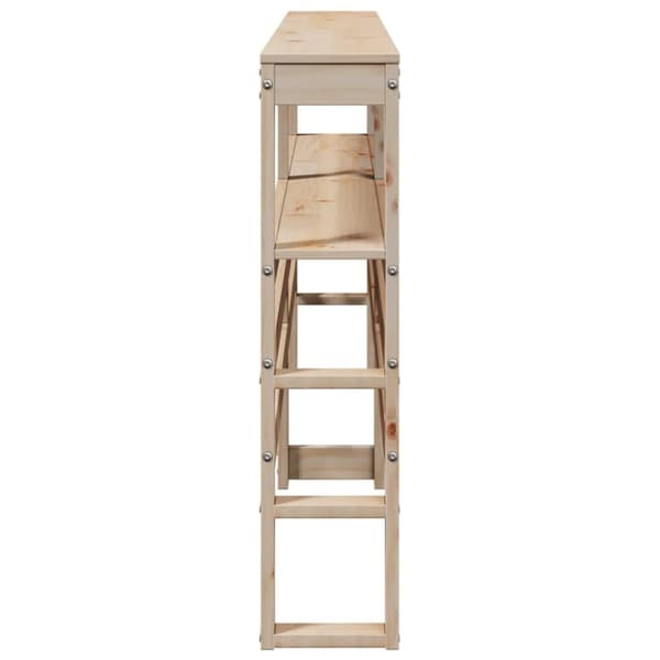 vidaXL Hodegavl med hylle 200 cm heltre furu