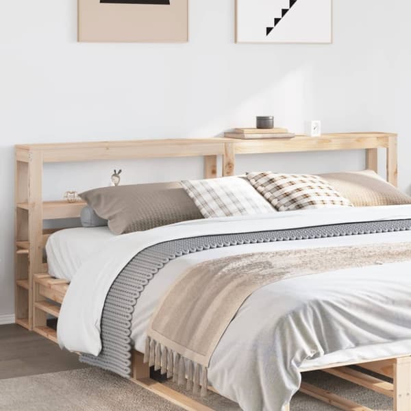vidaXL Hodegavl med hylle 200 cm heltre furu