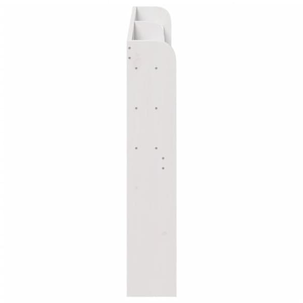 vidaXL Hodegavl med hyller hvit 140 cm heltre furu
