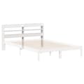 Miniatyrbilde 7 av 10: vidaXL Hodegavl med hyller hvit 120 cm heltre furu