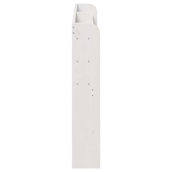 vidaXL Sängynpääty hyllyillä valkoinen 160 cm täysi mänty