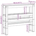 Miniatyrbilde 10 av 10: vidaXL Hodegavl med hyller 100 cm heltre furu