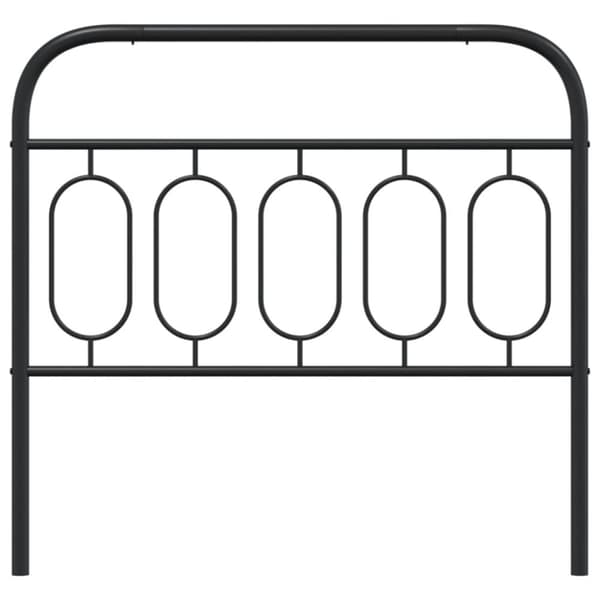 Metallinen sängynpääty musta 107 cm