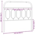 Pikkukuva 6 / 6: Metallinen sängynpääty musta 107 cm