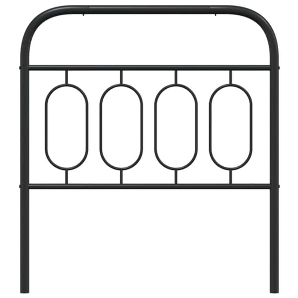 sengegavl 90 cm metal sort
