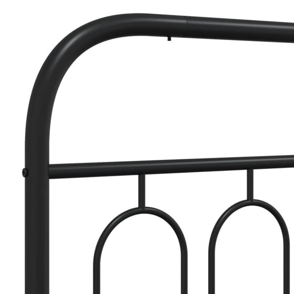 sengegavl 90 cm metal sort