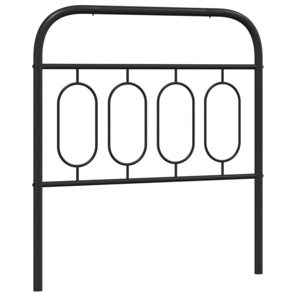 sengegavl 90 cm metal sort