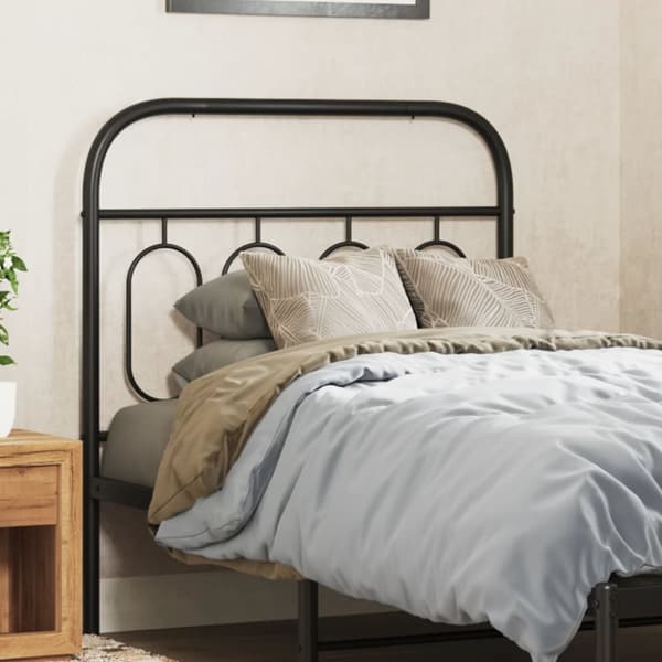 sengegavl 90 cm metal sort