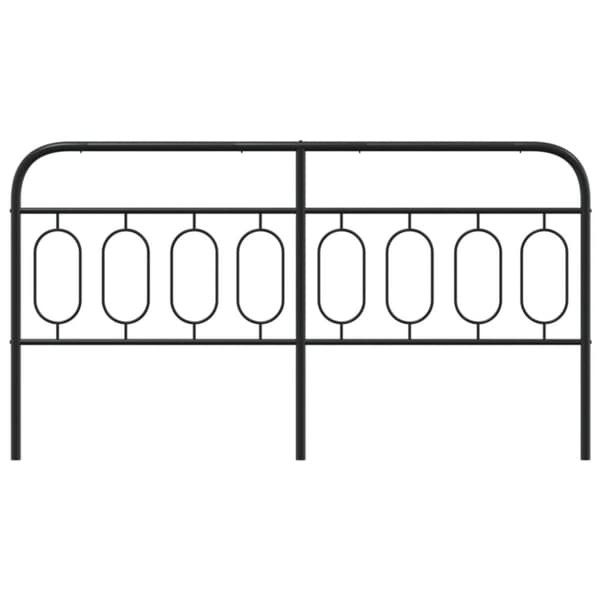 Metallinen sängynpääty musta 183 cm