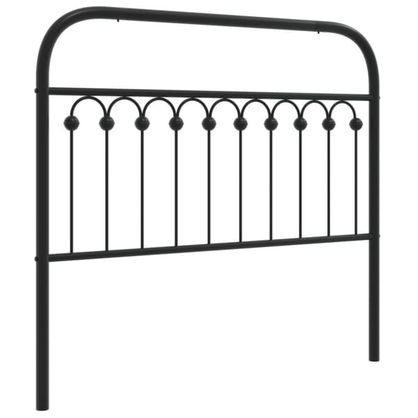 sengegavl 107 cm metal sort