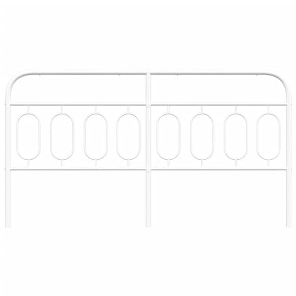 sengegavl 193 cm metal hvid