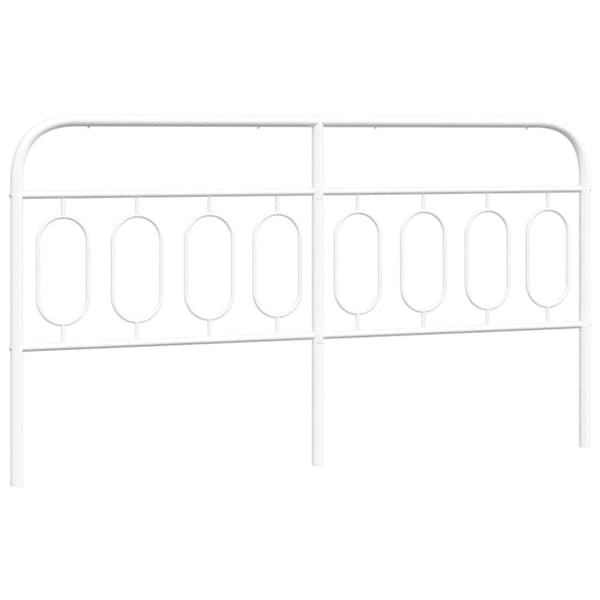 sengegavl 193 cm metal hvid