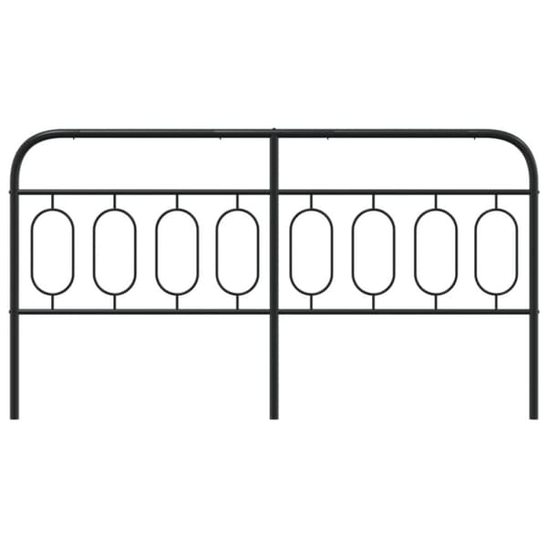 sengegavl 193 cm metal sort