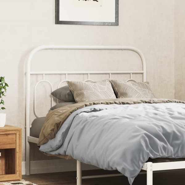 Huvudgavel metall vit 107 cm