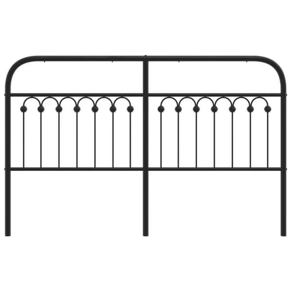 sengegavl 160 cm metal sort