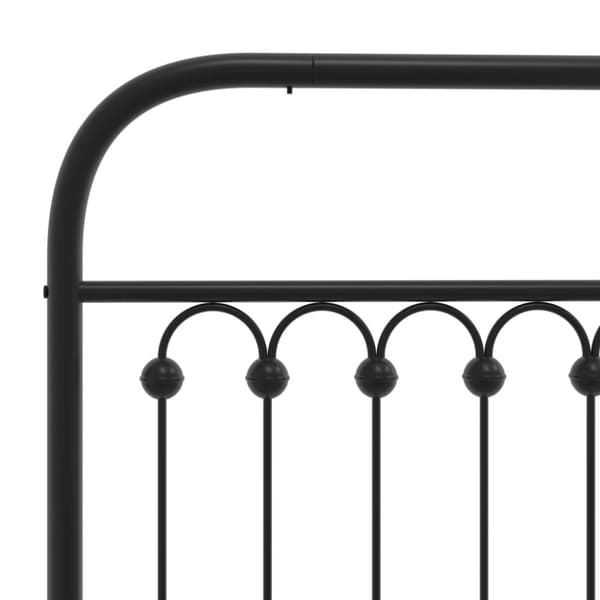 sengegavl 160 cm metal sort