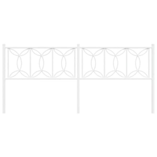 sengegavl 193 cm metal hvid