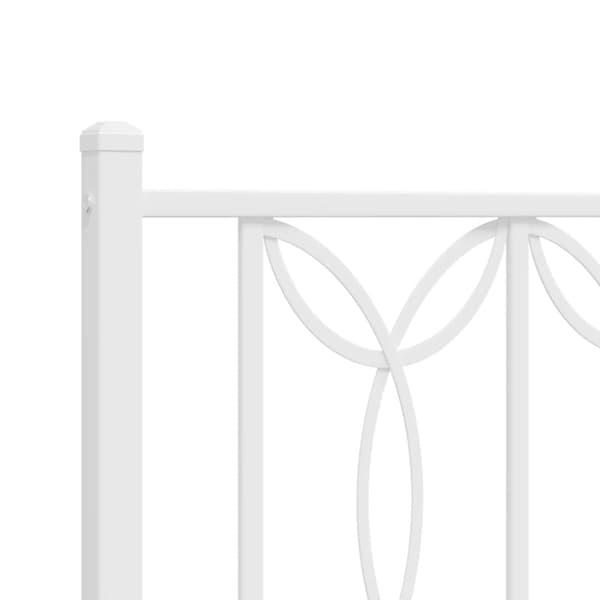 sengegavl 193 cm metal hvid