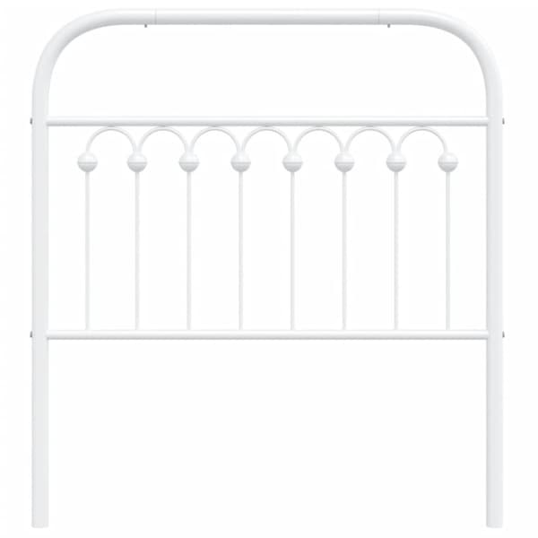sengegavl 90 cm metal hvid