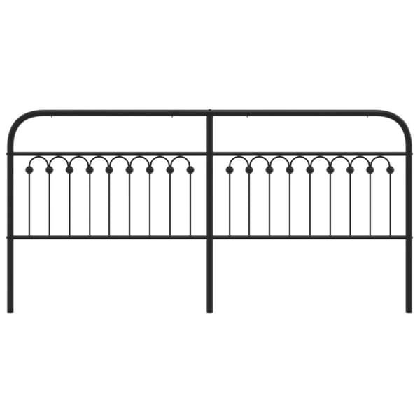 sengegavl 193 cm metal sort