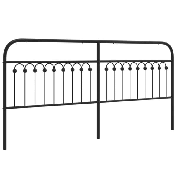 sengegavl 193 cm metal sort