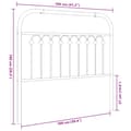 Miniatyrbillede 6 af 6: sengegavl 100 cm metal sort