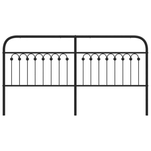sengegavl 180 cm metal sort