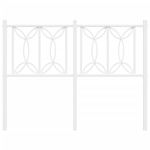 sengegavl 120 cm metal hvid