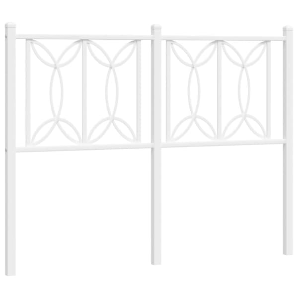 sengegavl 120 cm metal hvid