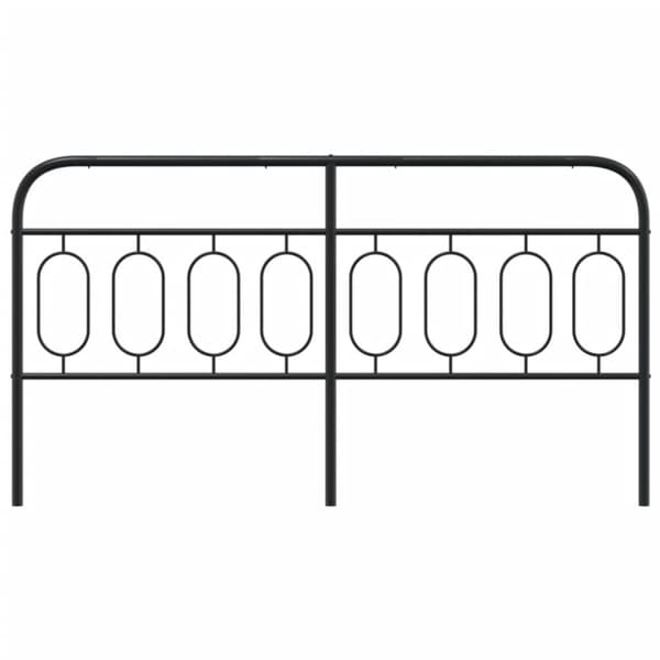 sengegavl 160 cm metal sort