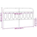 Miniatyrbillede 6 af 6: sengegavl 160 cm metal sort