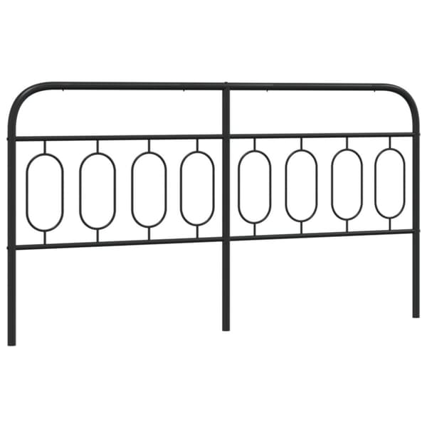 sengegavl 160 cm metal sort